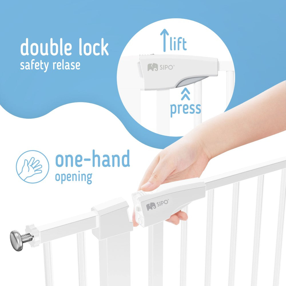 Sipo Πόρτα Ασφαλείας Λευκή (συν 2 προεκτάσεις: 7εκ και 14εκ)