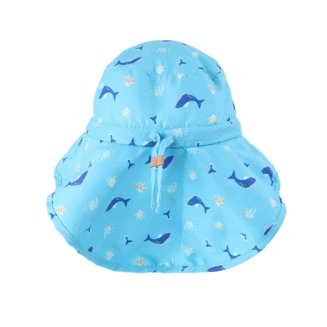 Flapjack Cape Sunhat UPF50+ Blue Whale/Octopus
