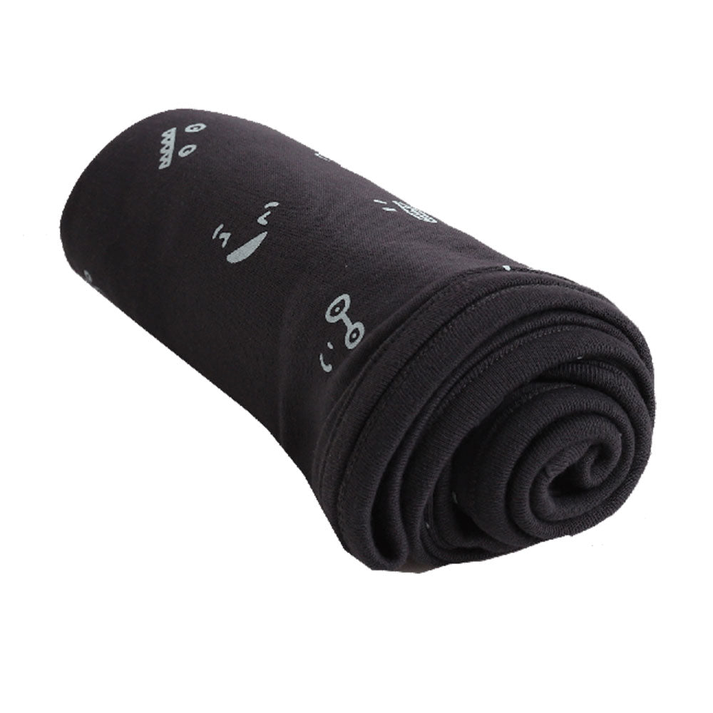 Minene Summer Blanket Charcoal Gray Printed