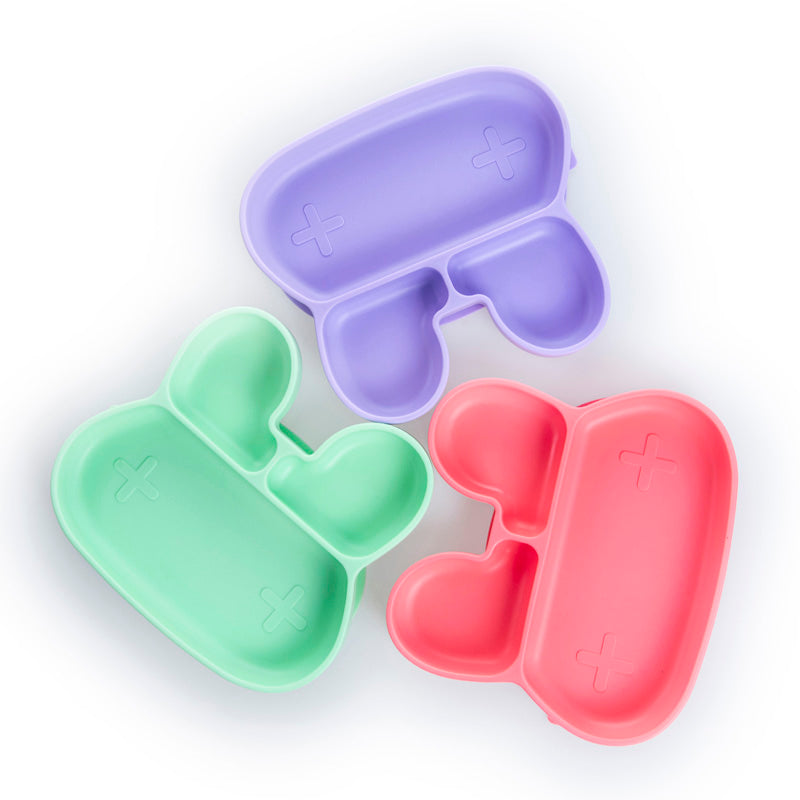 Πιάτο σιλικόνης κουνελάκι με χωρίσματα