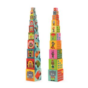 Djeco Κύβοι με σχέδια και αριθμούς, “Oχήματα”