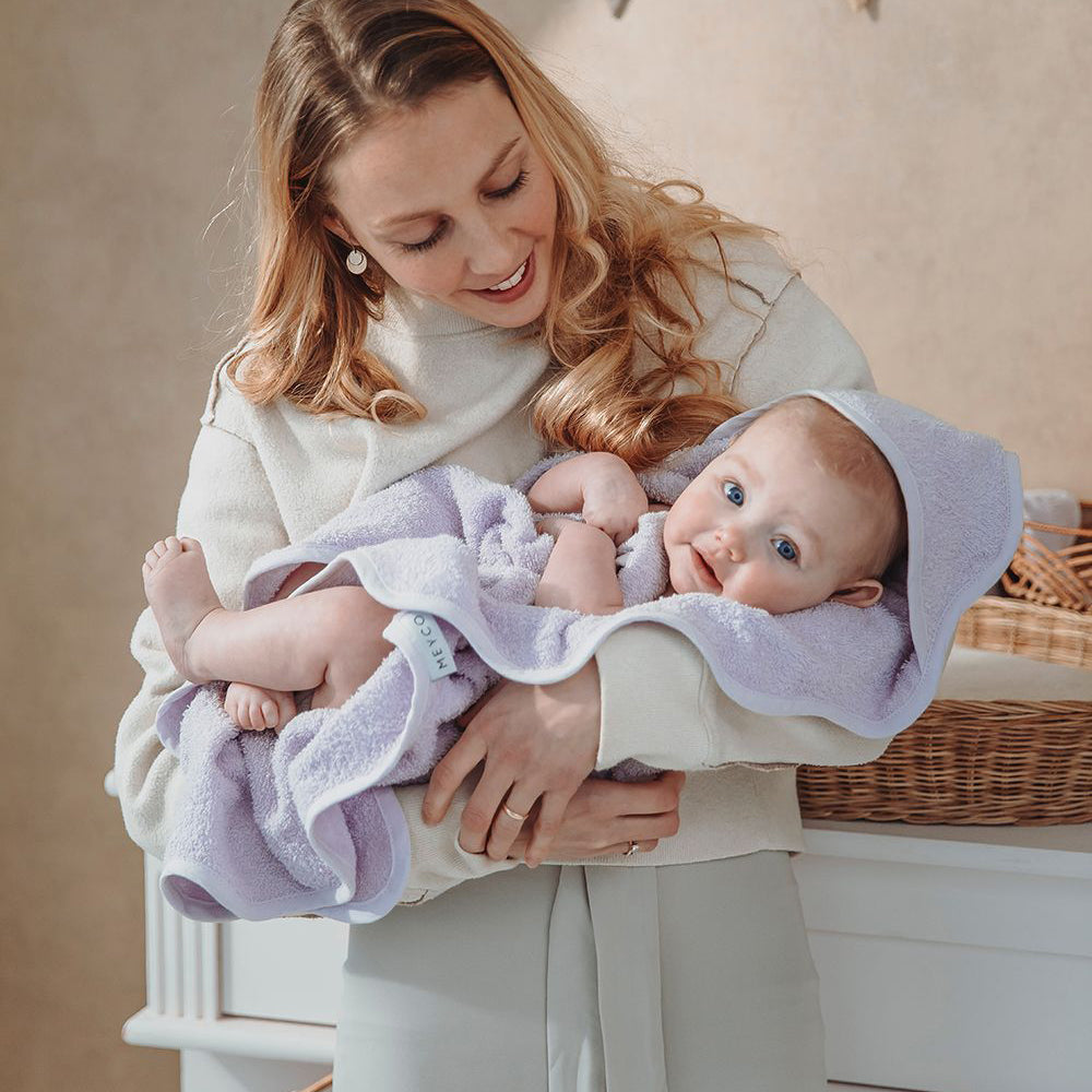 Meyco Βρεφική Πετσέτα Wavy - soft lavender - 80x80cm