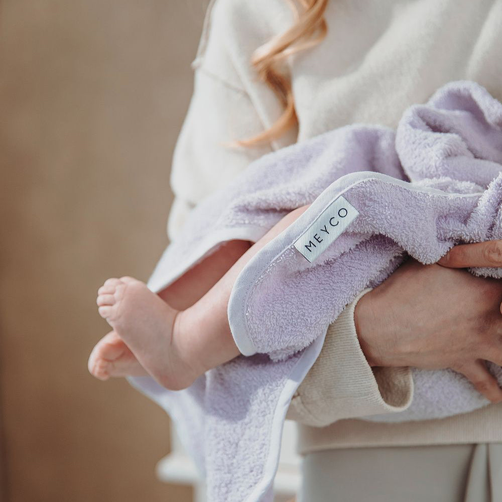 Meyco Βρεφική Πετσέτα Wavy - soft lavender - 80x80cm