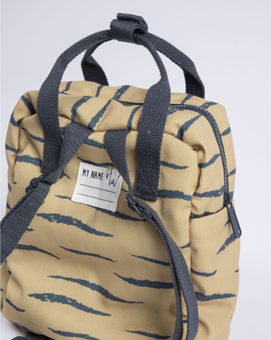 Minene – Mini Cotton Backpack Ochre Zebra