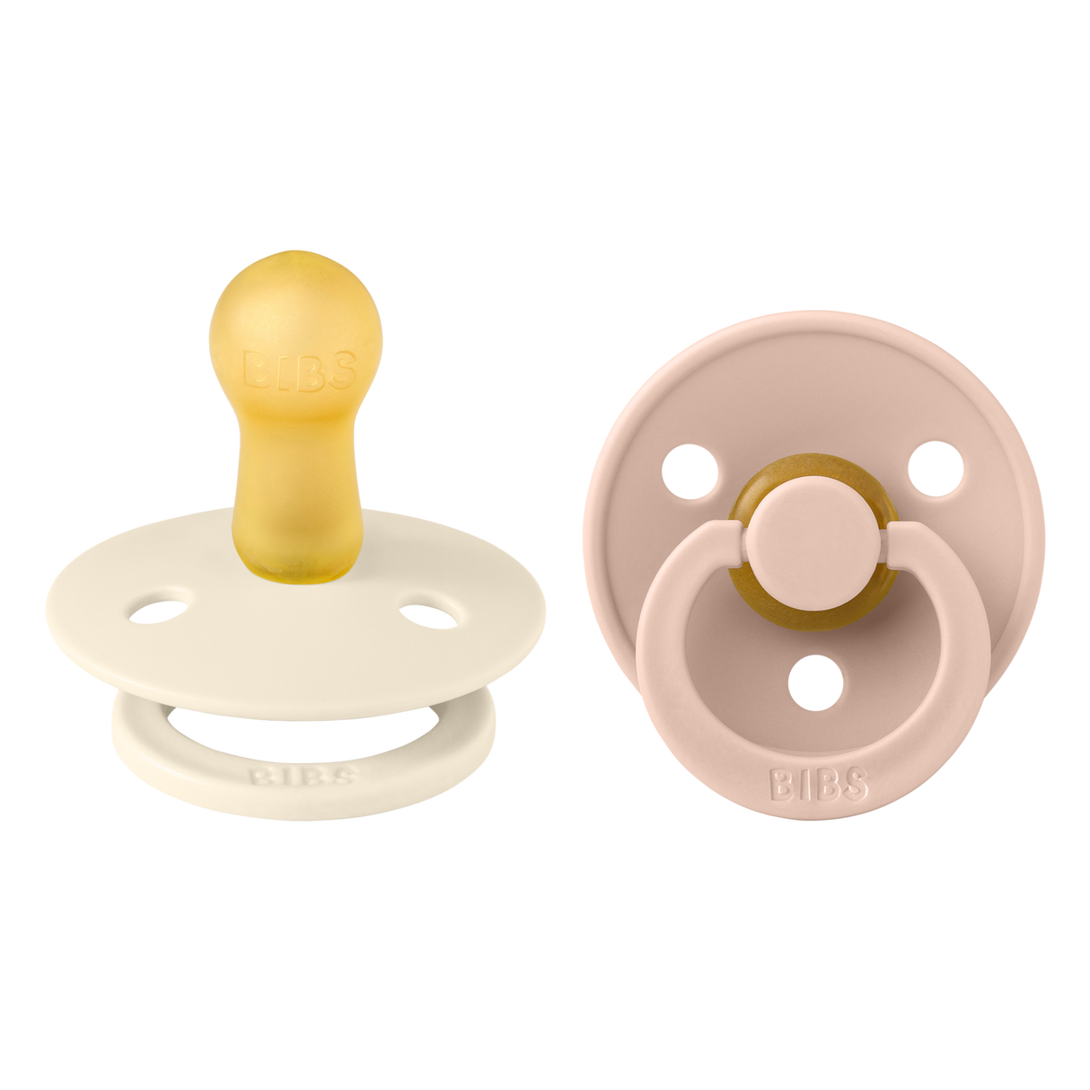 Bibs - Πιπίλες Colour 2τεμ.- Latex Ivory/Blush No 1