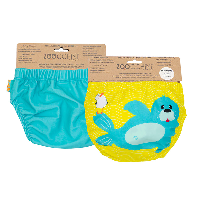 Zoocchini Μαγιώ Πάνα (2pcs Σετ) Seal