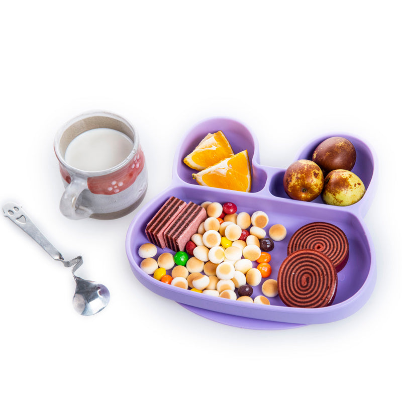 Πιάτο σιλικόνης κουνελάκι με χωρίσματα