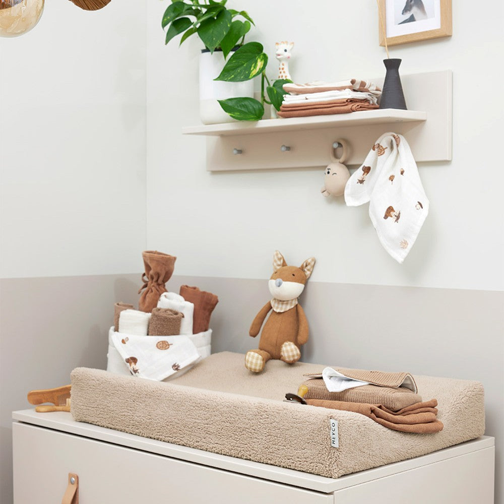 Meyco Σετ 3 Απορροφητικές Λαβέτες/Μουσελίνες Forest Animals Toffee - 30x30cm