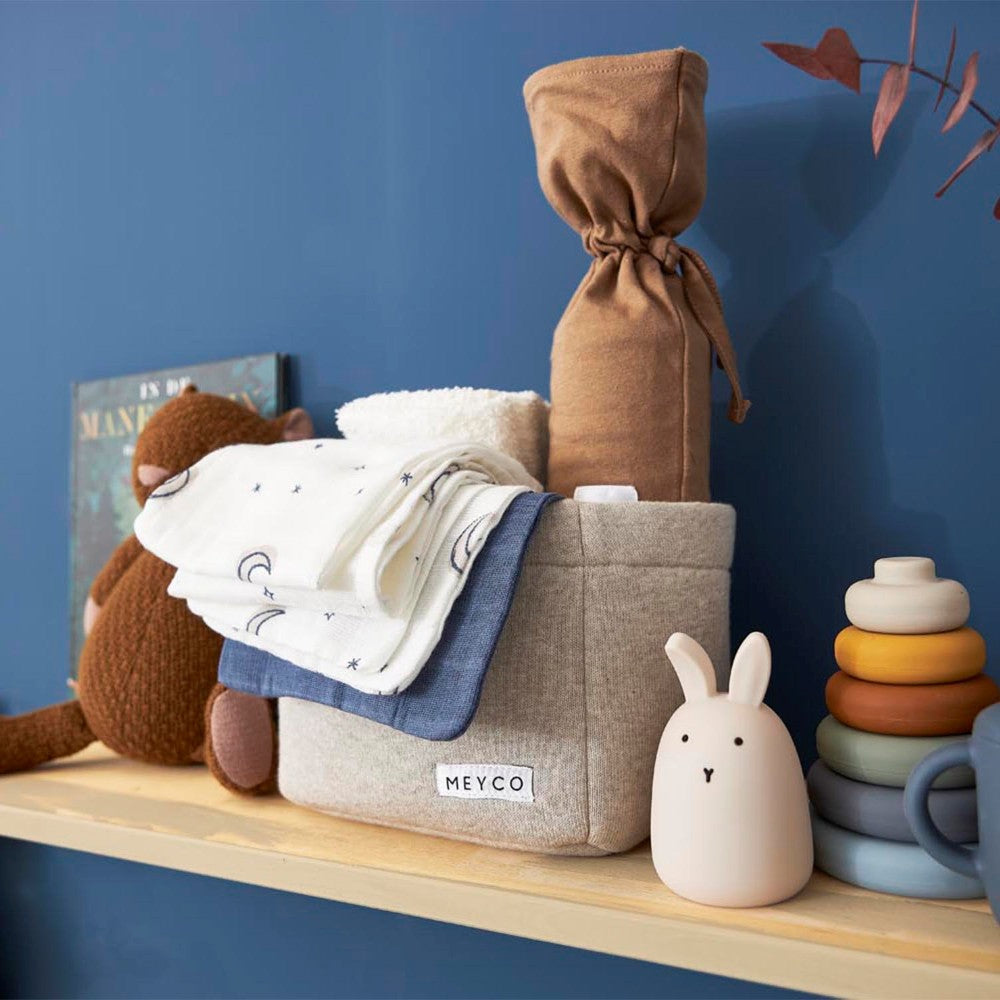 Meyco Σετ 3 Απορροφητικές Λαβέτες/Μουσελίνες Moon Indigo - 30x30cm