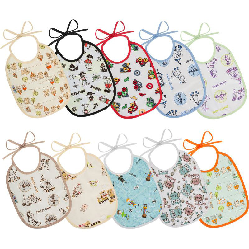 Αδιάβροχη Βαμβακερή Σαλιάρα με Δέσιμο