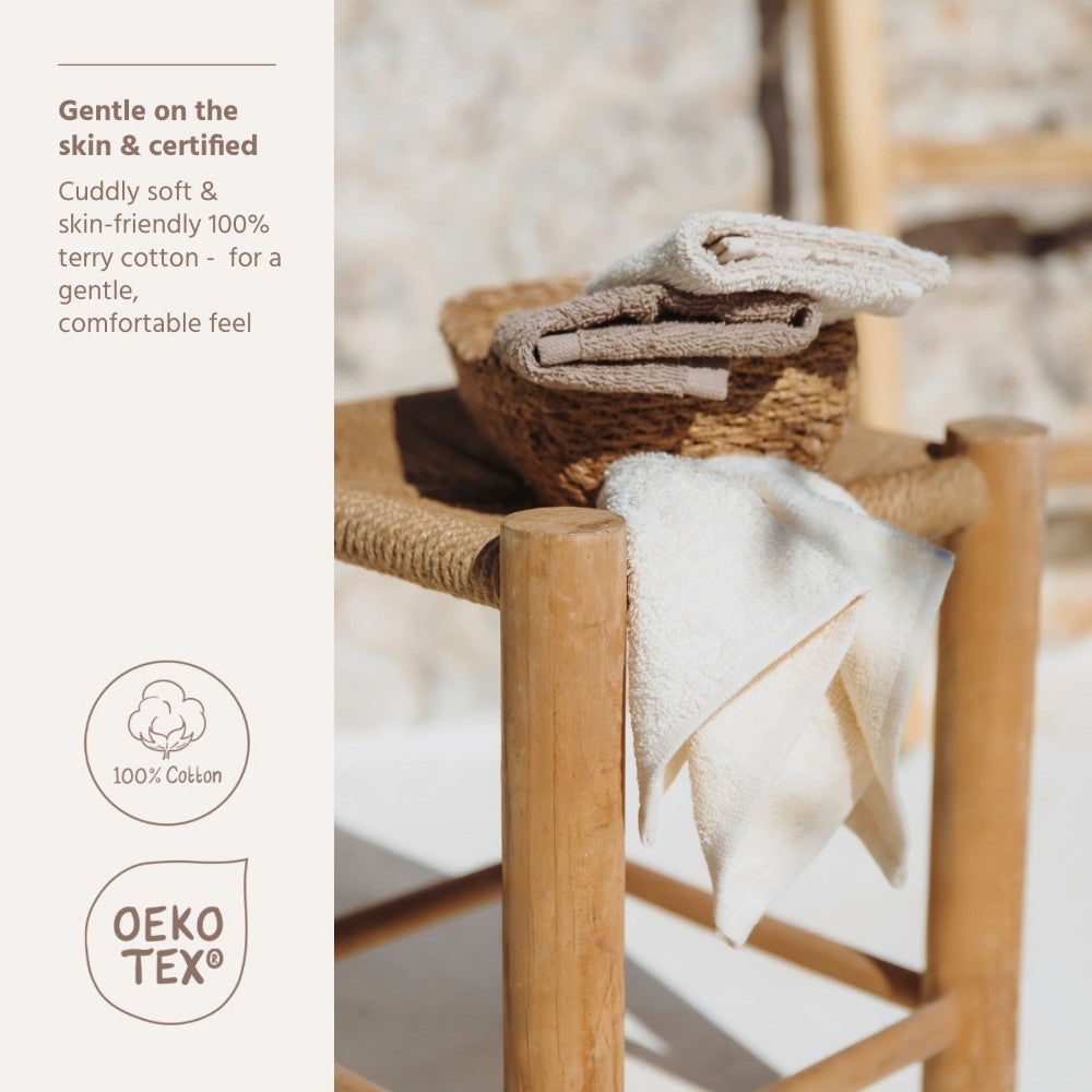Meyco Πετσετάκια Λαβέτες Πακέτο των 6 Natural/Soft Sand/Taupe (30x30cm)