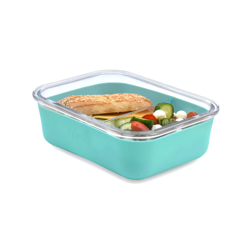 Melii - Glass Bento με θήκη σιλικόνης (740ml set of 1) - blue