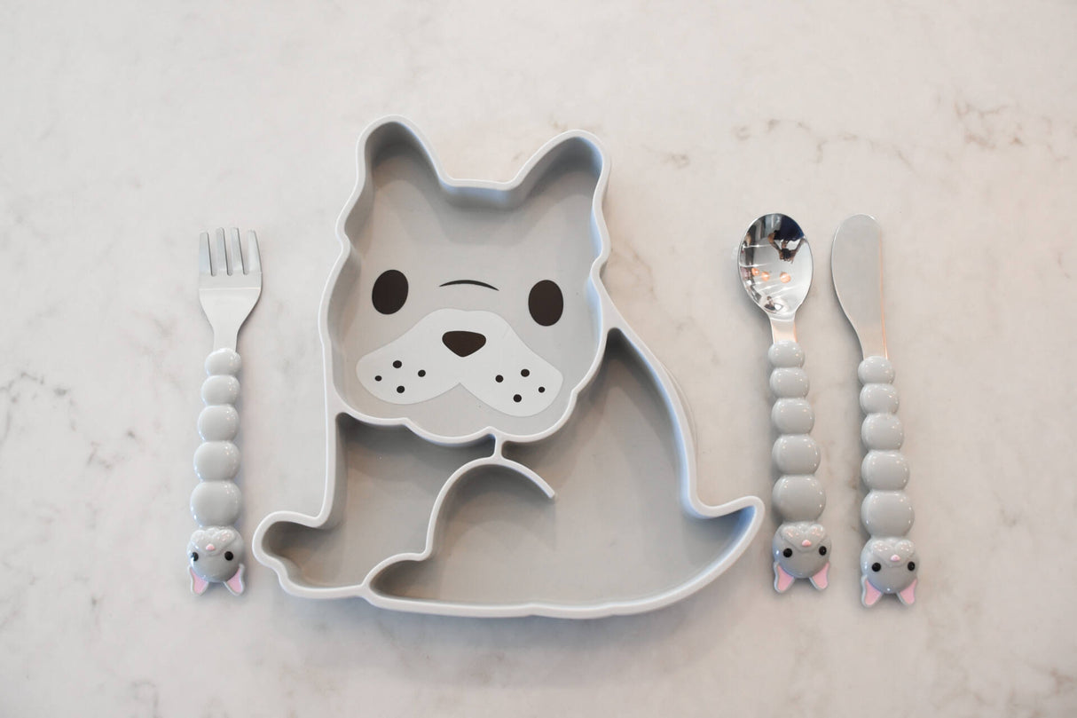 Melii - Πιάτο σιλικόνης με βεντούζα Βulldog