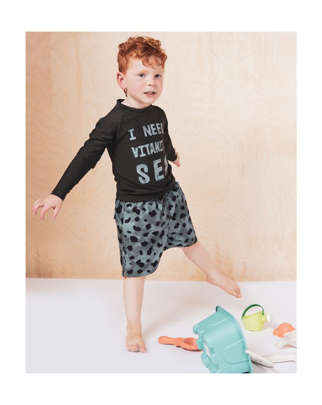 Minene UV Μαγιώ Σόρτς (2-8 ετών) Printed Green