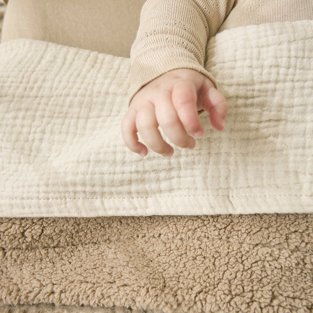 Meyco Κουβέρτα Waffle Teddy Taupe 100x150cm