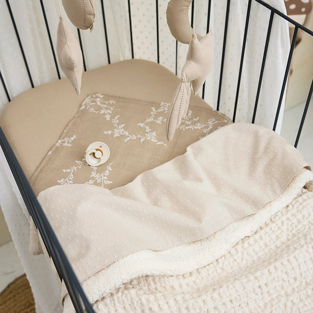 Meyco Κουβέρτα Waffle Teddy Nature 100x150cm