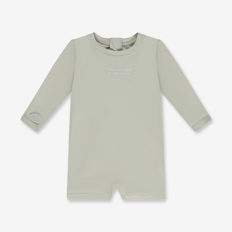 Minene - Ολόσωμο Μαγιώ με Μανίκια UV Olive (6-24 μηνών)