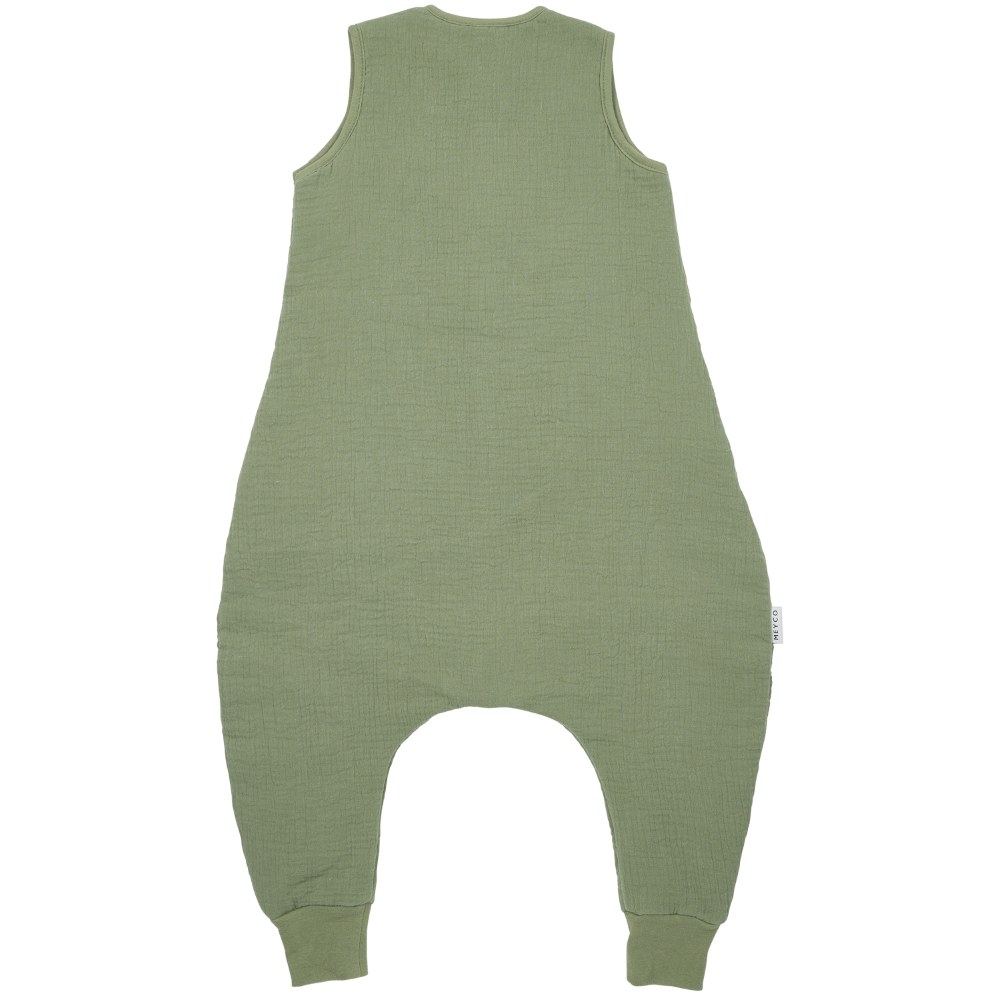 Meyco 100% Βαμβακερός Υπνόσακος 2.0 Tog με Ποδαράκια Muslin Olive Green (9 μηνών-5 ετών)