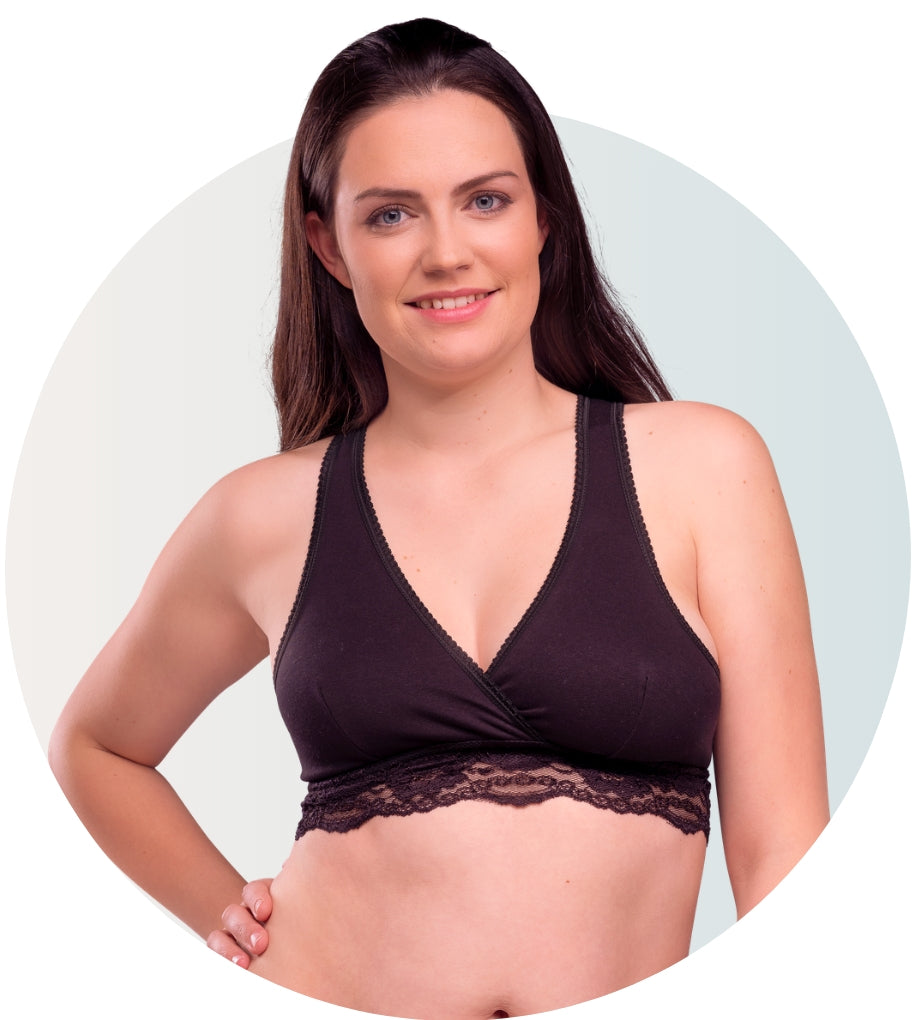 Carriwell Organic Δαντελένιο Σουτιέν Θηλασμού Κρουαζέ