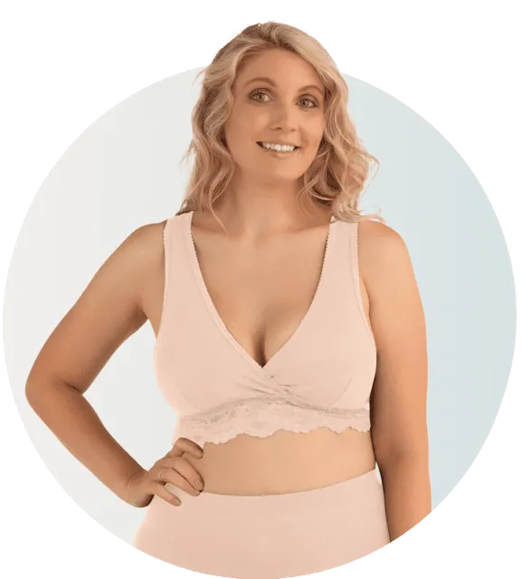 Carriwell Organic Δαντελένιο Σουτιέν Θηλασμού Κρουαζέ