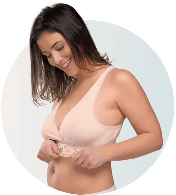 Carriwell Organic Δαντελένιο Σουτιέν Θηλασμού Κρουαζέ