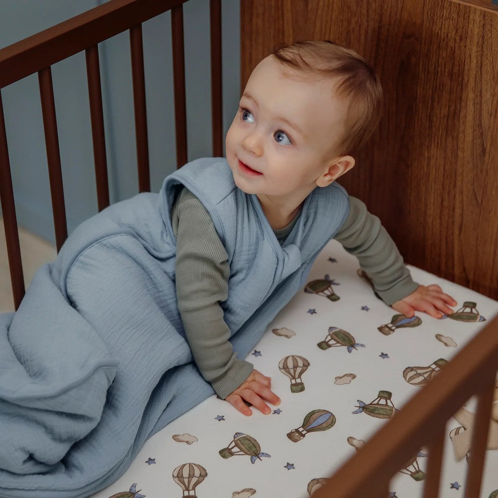 Meyco Σεντόνι με Λάστιχο Jersey Air Balloons Multicolour 70x140/150cm