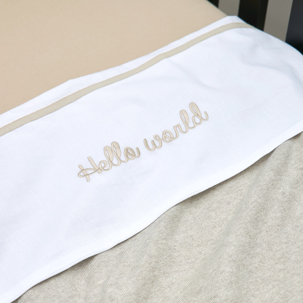 Meyco Σεντόνι Hello World Sand 100x150cm