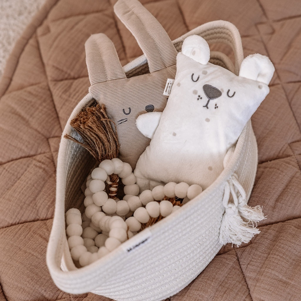 Minene Μικρό Καλάθι από Σχοινί Ανθρακί