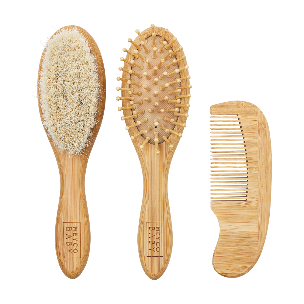 Meyco Βρεφικό Σετ Περιποίησης Μαλλιών Bamboo Natural (3 τεμ.)
