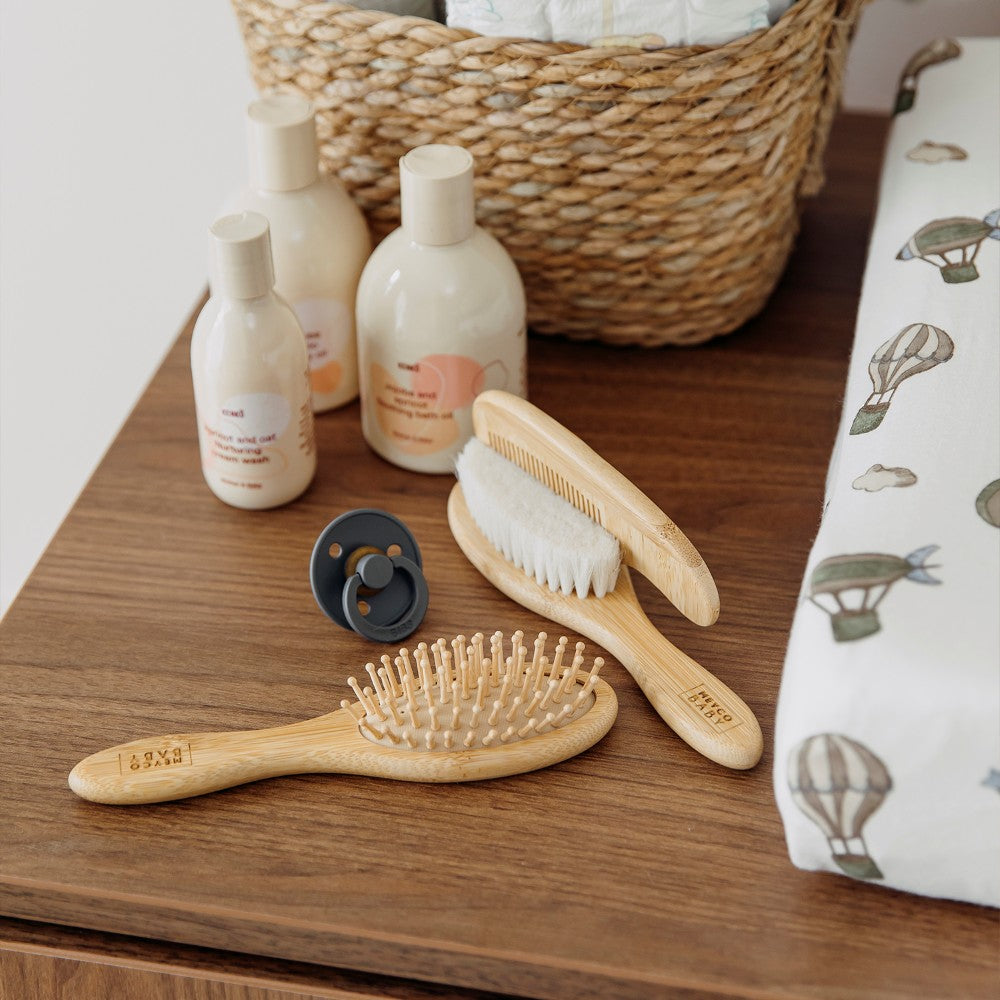 Meyco Βρεφικό Σετ Περιποίησης Μαλλιών Bamboo Natural (3 τεμ.)