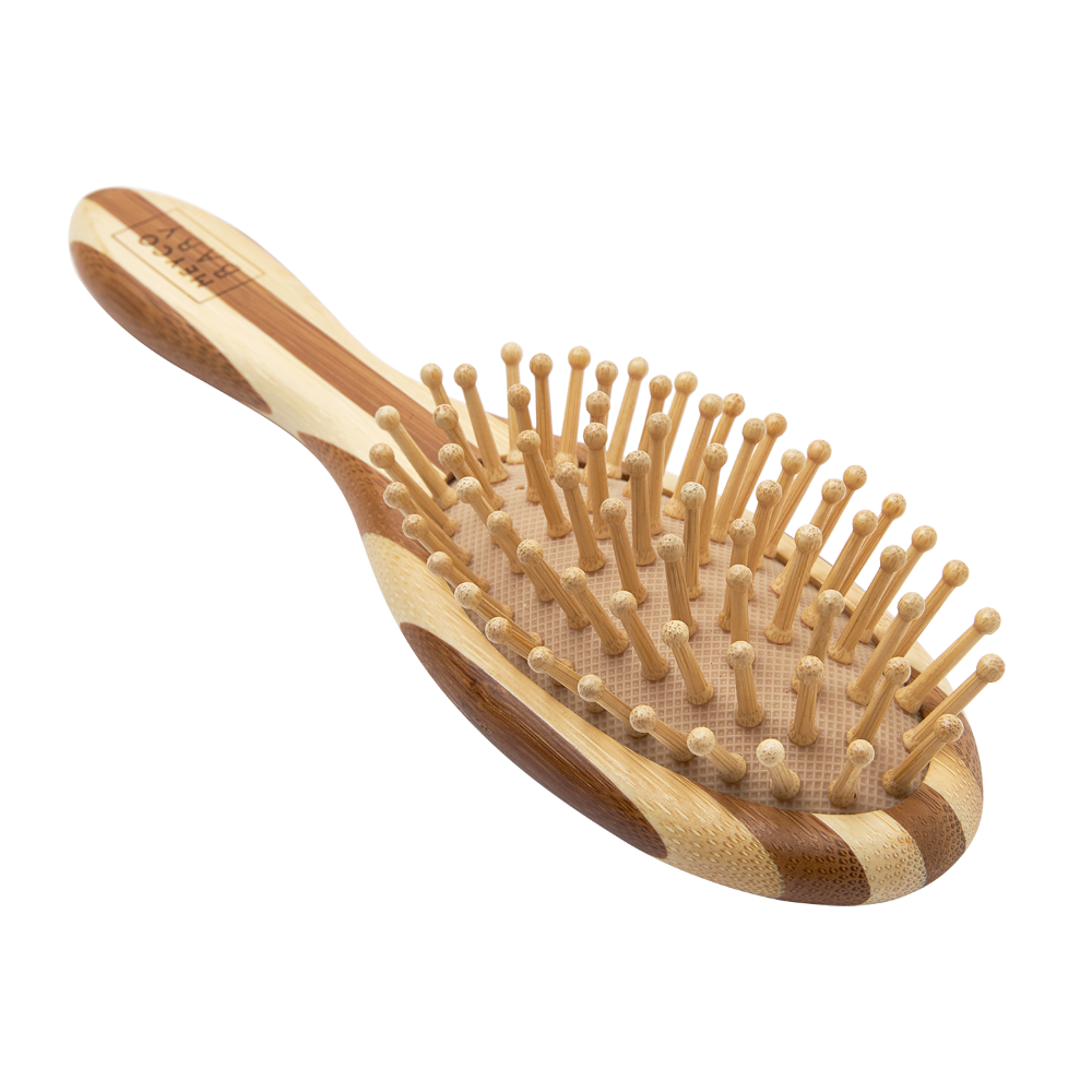 Meyco Βρεφικό Σετ Περιποίησης Μαλλιών Bamboo Stripe Natural/Walnut (3 τεμ.)
