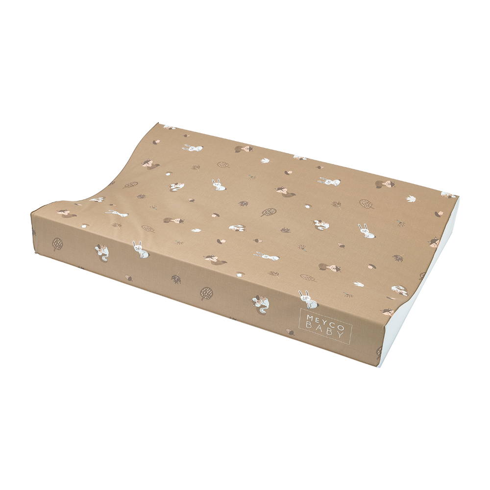 Meyco Μαλακή Αλλαξιέρα Μωρού Forest Animals Sand 50x70cm