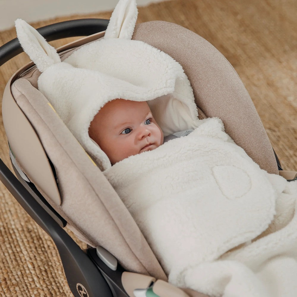 Meyco Wrap Κουβερτούλα Teddy για τη βόλτα Rabbit Natural