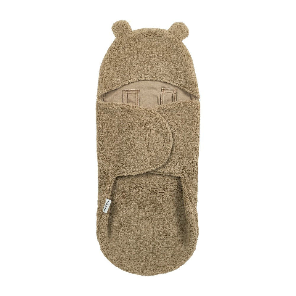 Meyco Wrap Κουβερτούλα Teddy για τη βόλτα Bear Brown