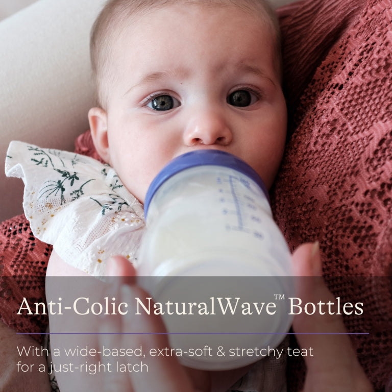 Lansinoh Μπιμπερό NaturalWave με Θηλή Αργής Ροής (160ml)