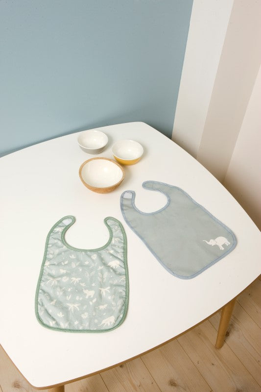 Baby To Love Σετ 2 σαλιάρες/ποδιές – Green Tropic