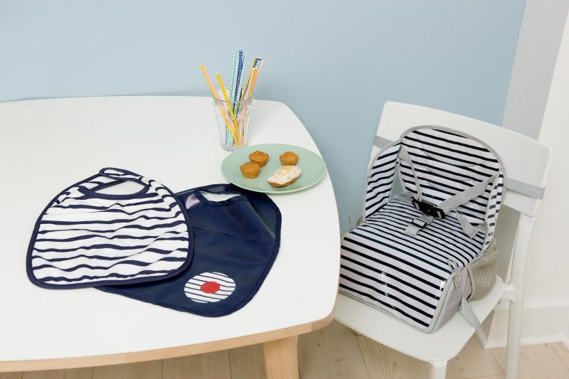 Baby To Love Σετ 2 σαλιάρες/ποδιές – Blue Stripes