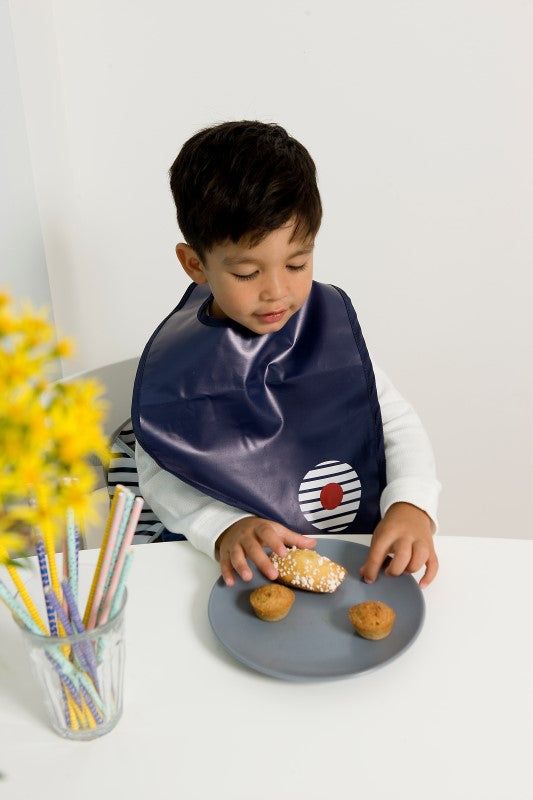 Baby To Love Σετ 2 σαλιάρες/ποδιές – Blue Stripes