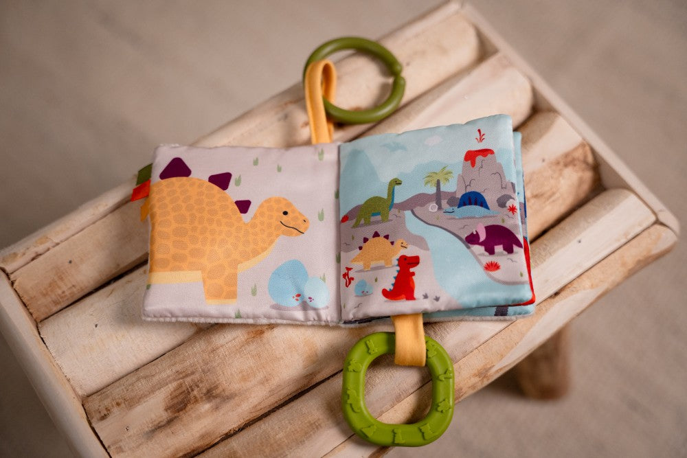 Μαλακό Διαδραστικό Βιβλιαράκι για Βρέφη Dino