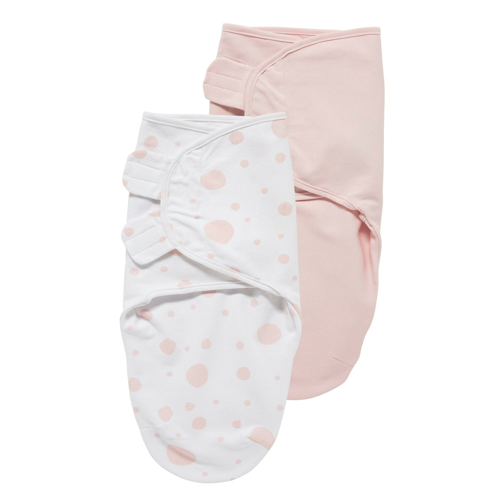 Meyco 2 Pack Swaddle Pink Dots 0-3 μηνών