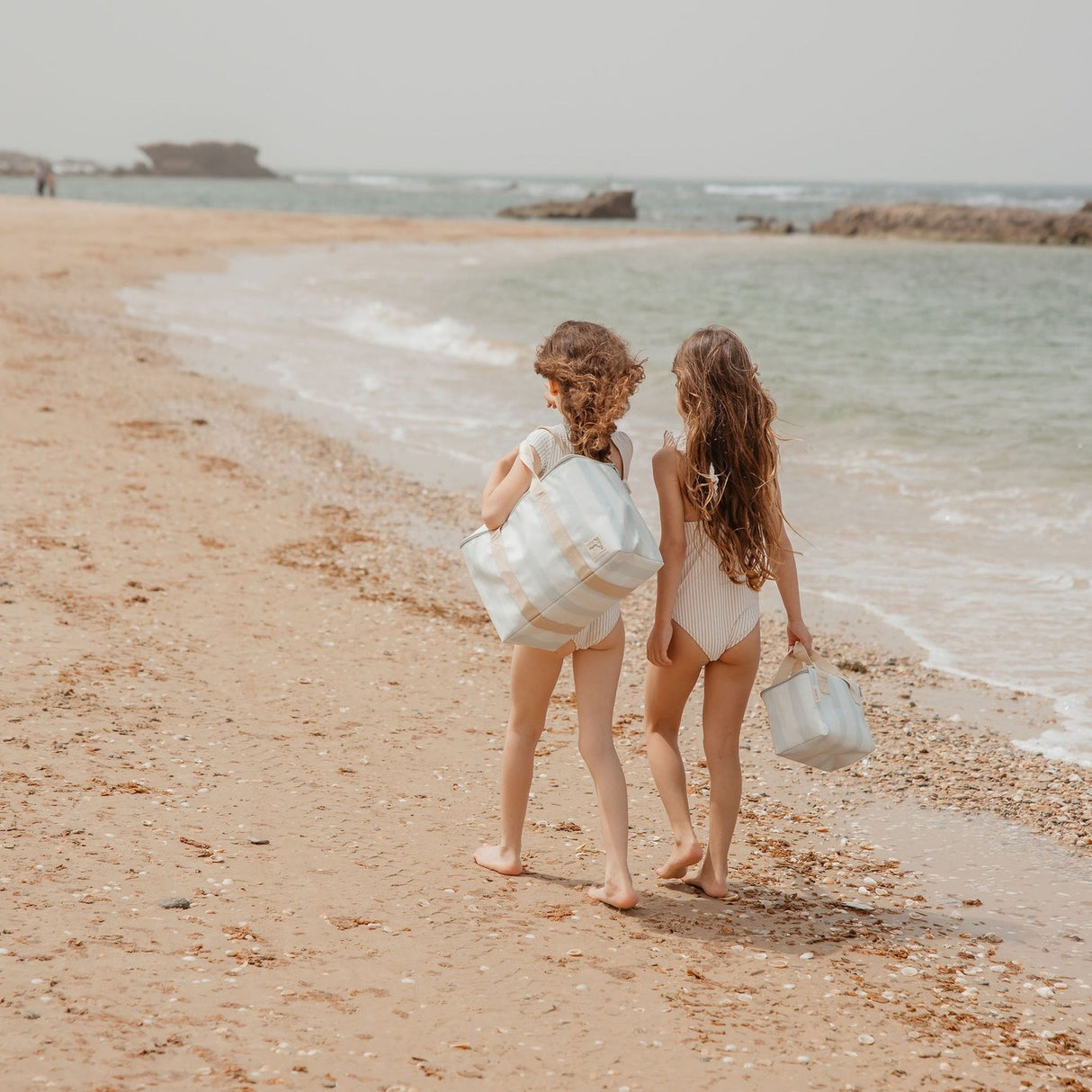 Minene - Κοντομάνικο Ολόσωμο Μαγιώ UV Pink&White (2-8 ετών)