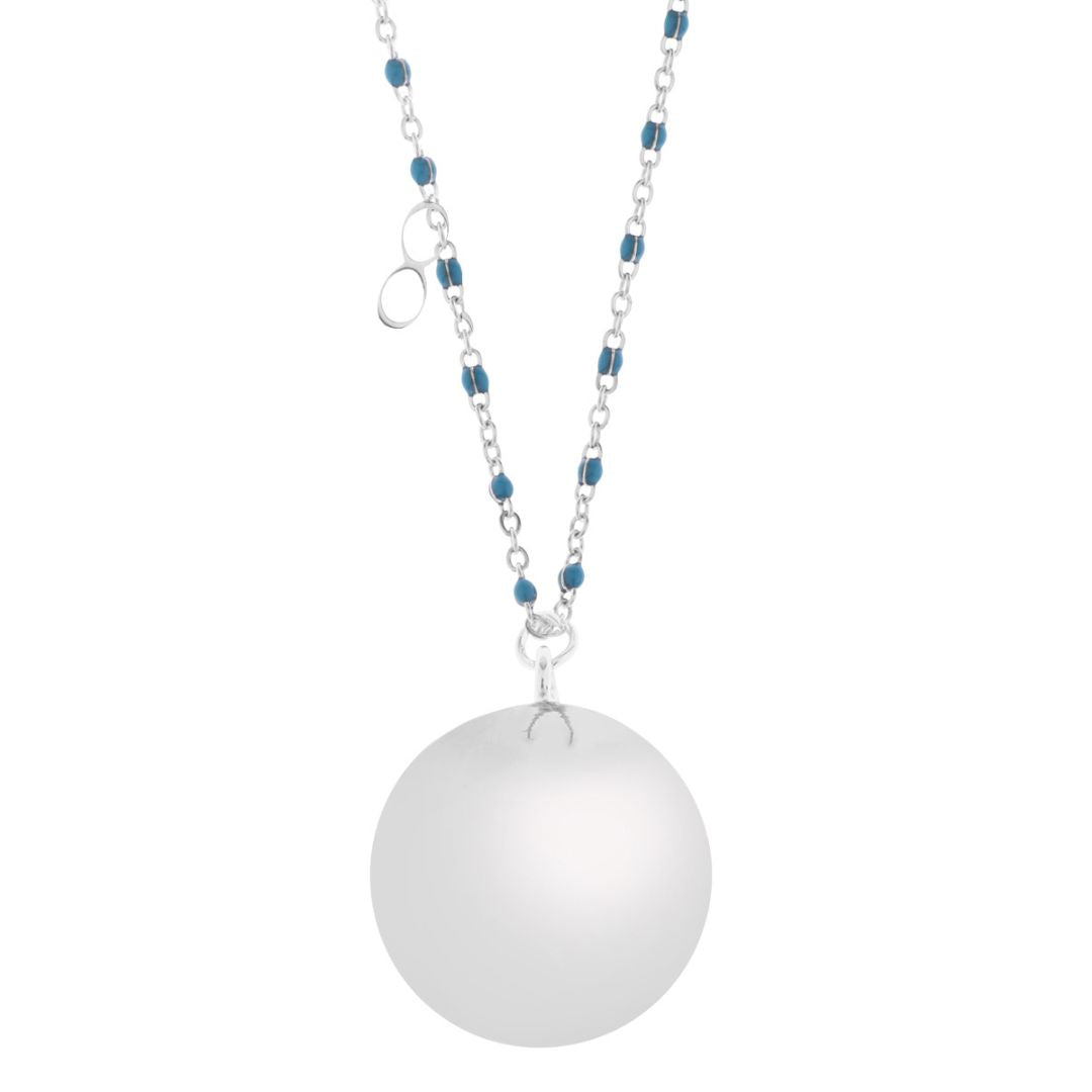 ProudMama Bola Fine Silver Chain Blue