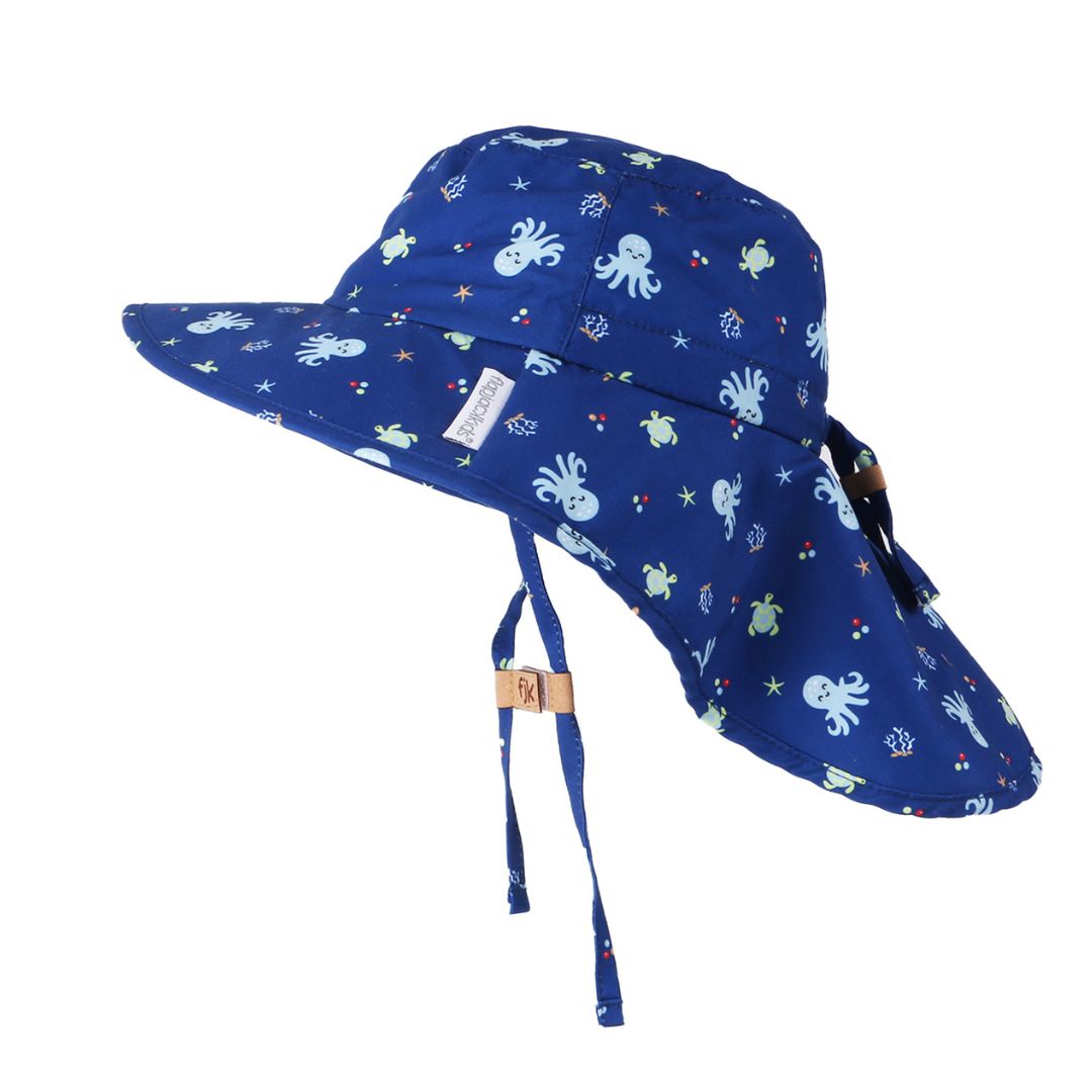 Flapjack Cape Sunhat UPF50+ - Octopus