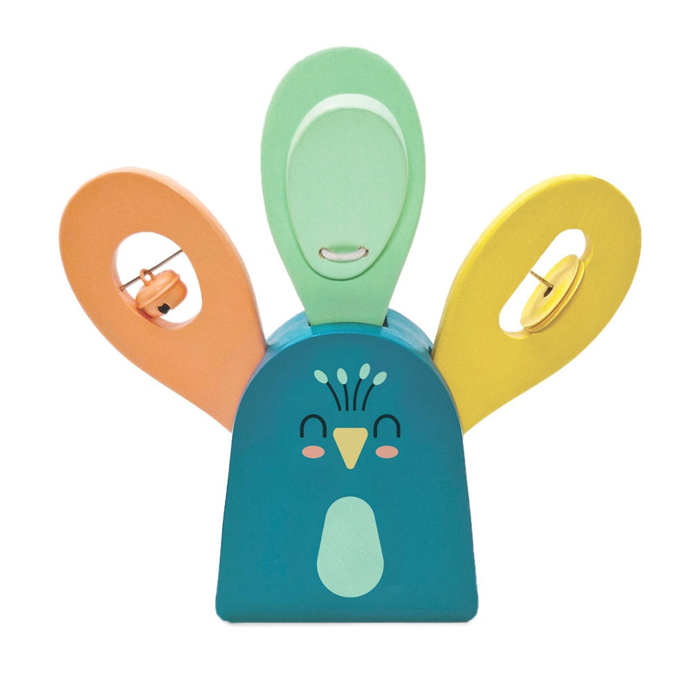 Svoora Ξύλινο Μουσικό Σετ ‘Παγώνι’ με Μαράκα, Ζίλιες, Κουδουνάκια και Καστανιέρα