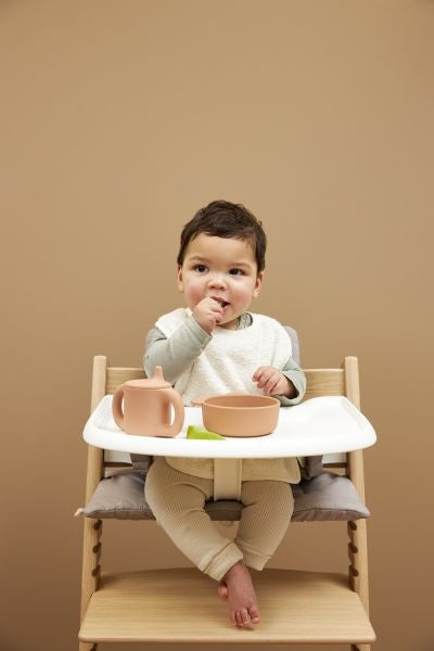 Meyco - Σετ 3 Βαμβακερές Σαλιάρες Offwhite/Soft green/Forest green