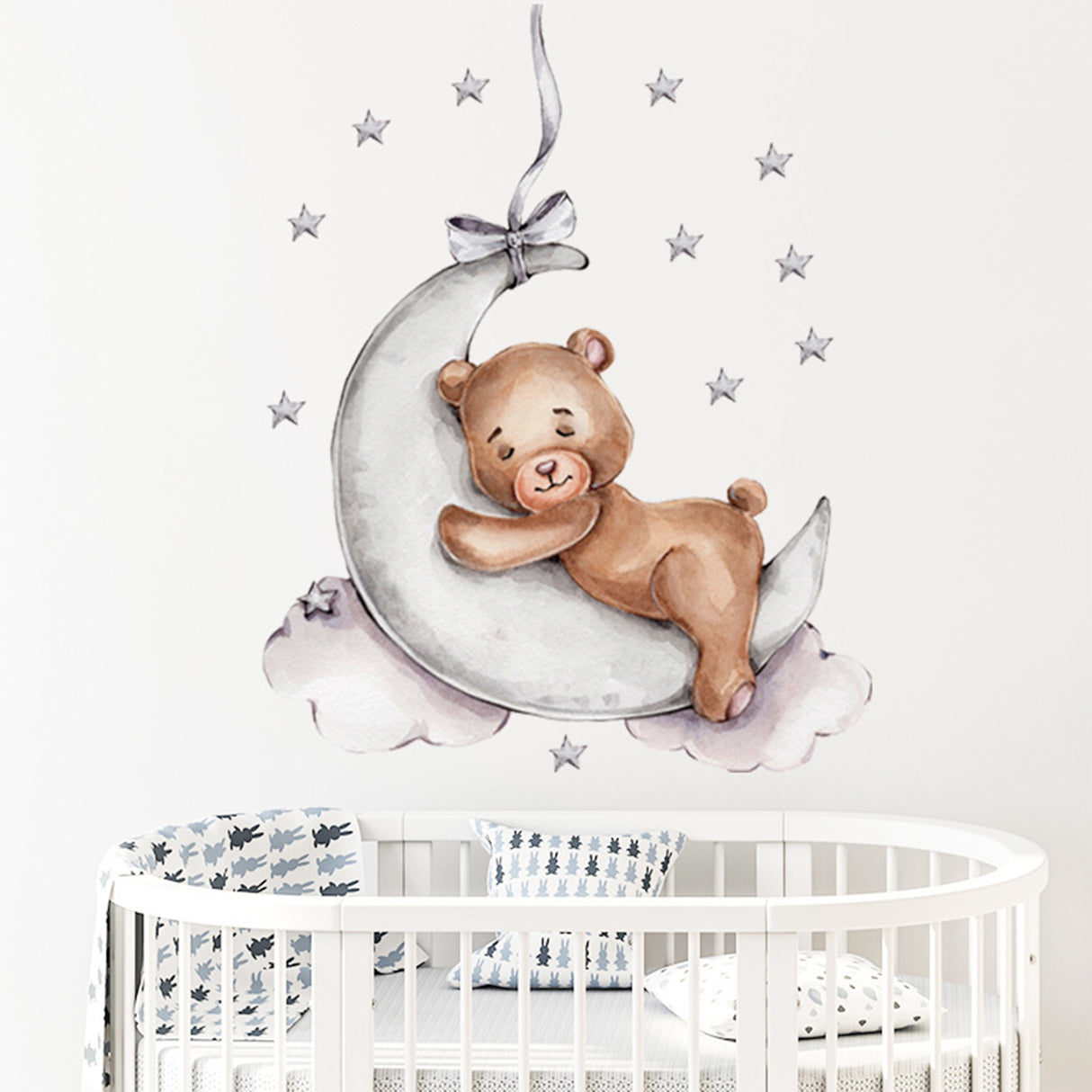 Sipo Wall sticker teddy bear on themoon