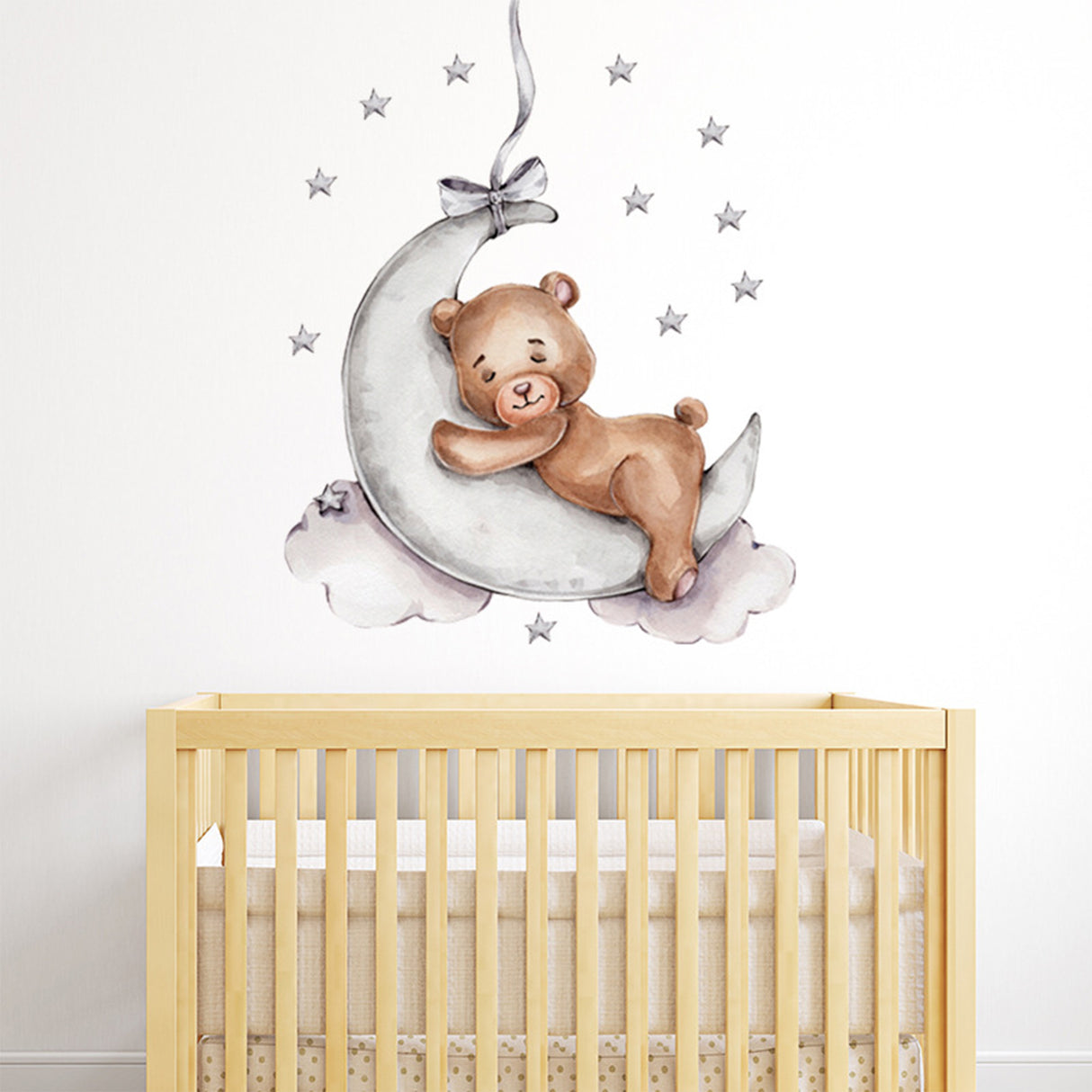 Sipo Wall sticker teddy bear on themoon
