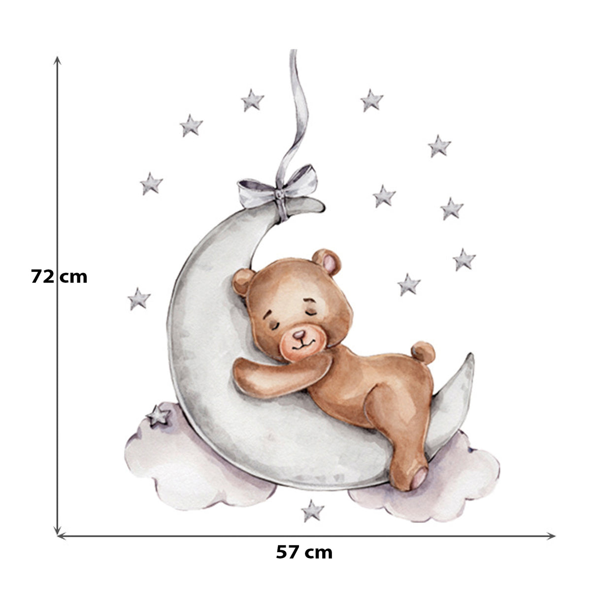 Sipo Wall sticker teddy bear on themoon