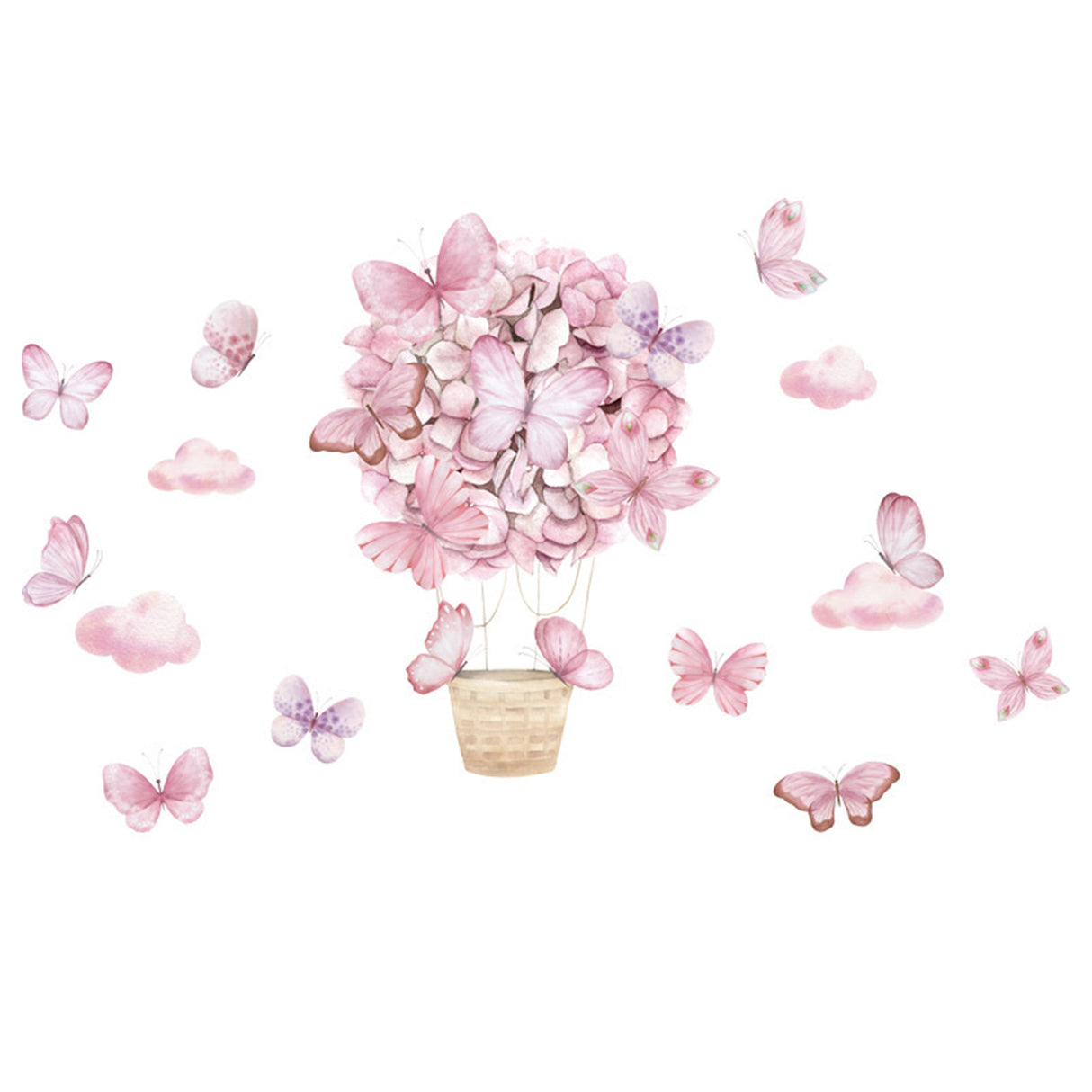 Sipo Wall sticker pink butterflies