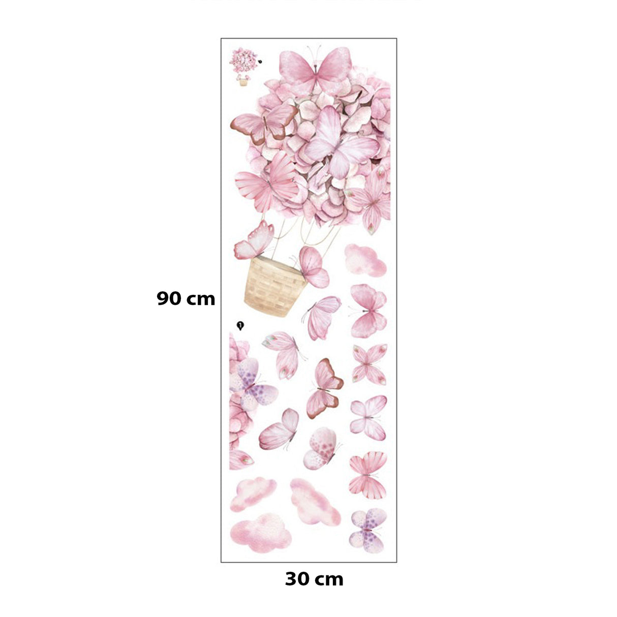 Sipo Wall sticker pink butterflies